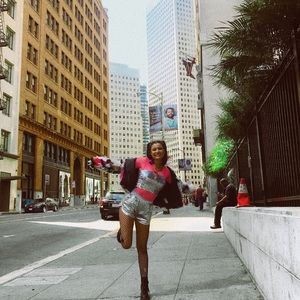 Multi colored fur coat